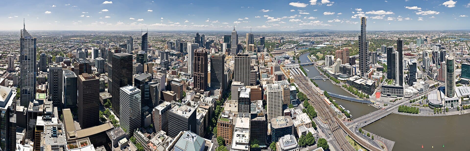 Melbourne city skyline from the Rialto