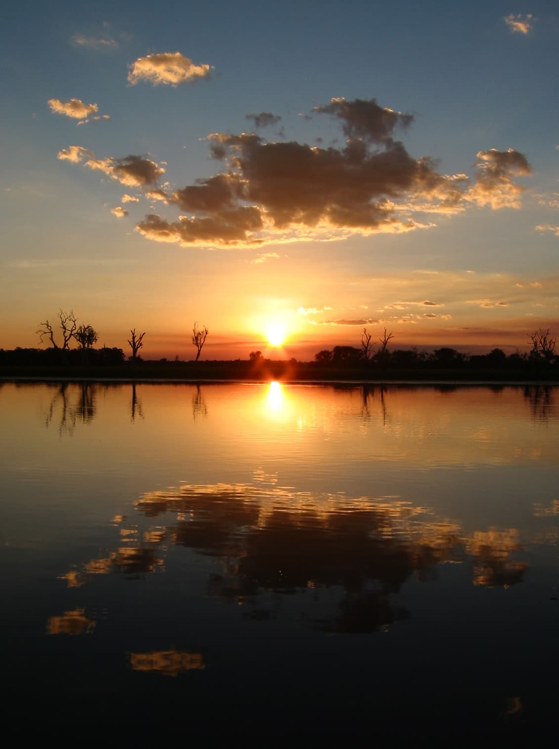 Sunset over Yellow Water wetlands in Kakadu National Park