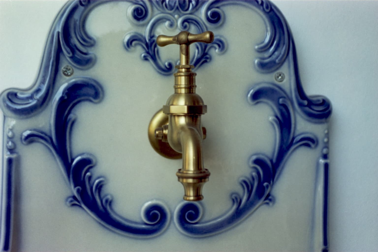 Water running from a tap